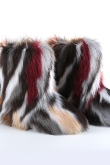 Winter new colorful plush sweet stylish warm snow boots 6#