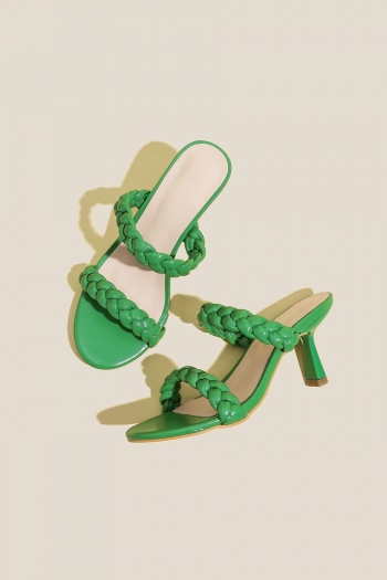 summer new 3 colors woven fashion high-heel sandals(heel height:10cm)