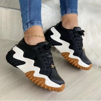 spring & autumn new 4 colors thick bottom strappy fashion sneakers(heel height:5cm)