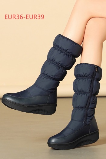 eur36-eur39 winter new 3 colors side zip-up high tube warm stylish snow boots(heel height:4.8cm,shaft height:33cm)