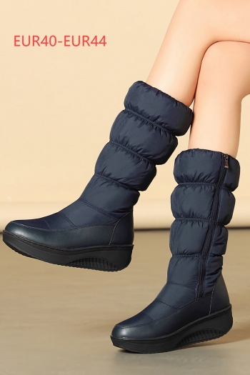 eur40-eur44 winter new 3 colors side zip-up high tube warm stylish snow boots(heel height:4.8cm,shaft height:33cm)