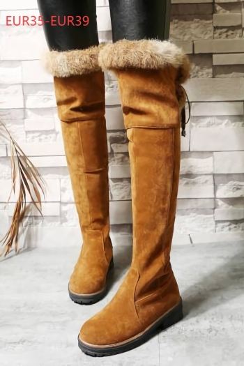 eur35-eur39 winter new 3 colors over knee high-upper warm fashion boots(heel height:3.5cm, shaft height:51cm)
