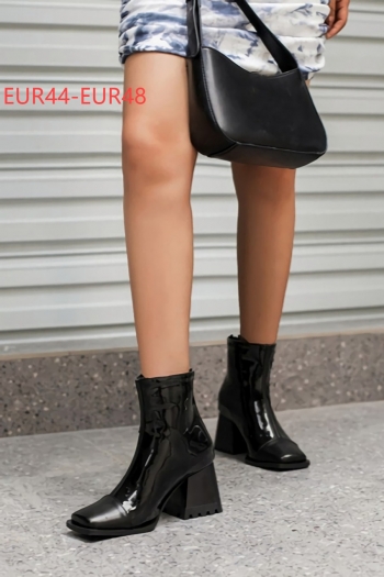 eur44-eur48 autumn & winter new two colors rivet zip-up fashion high-heel boots(heel height:7cm, shaft height:14cm)