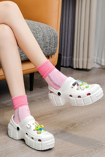 new three colors cartoon hollow thick bottom non-slip fashion casual sandals(heel height:5cm)