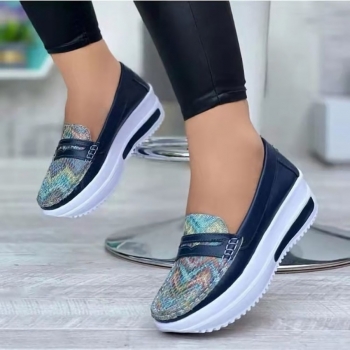 spring & summer new thick bottom stylish sneakers(heel height:4cm)