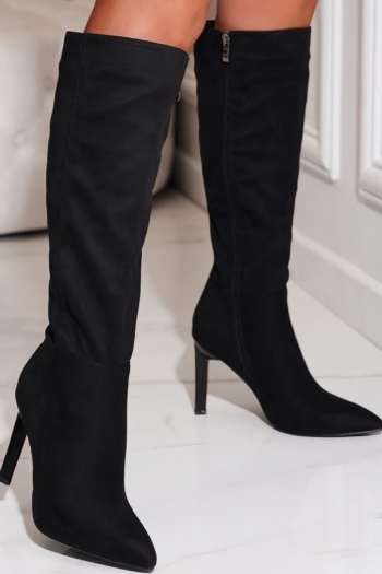 new side zip-up pointed high-upper stylish high-heel boots