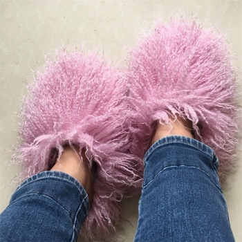 winter faux wool stylish home warm flat slippers