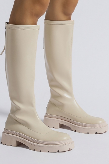new back zip-up thick bottom stylish boots