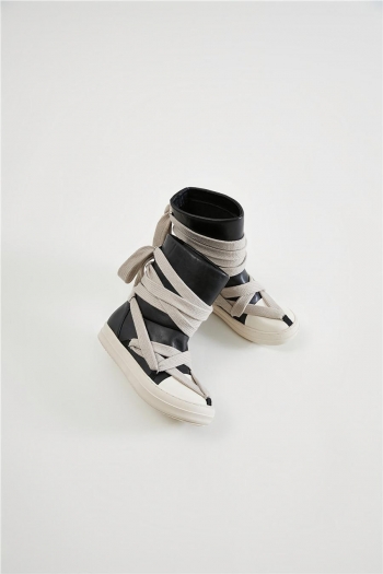 new thick bottom lace-up high-top stylish sneakers