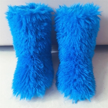 winter 3 colors faux wool midi-tube casual warm snow boots(shaft height:26cm)