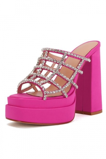 stylish 4 colors rhinestone hollow platform high-heel sandals(heel height:14cm)