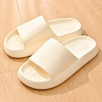 casual 2 colors comfortable home solid color slippers