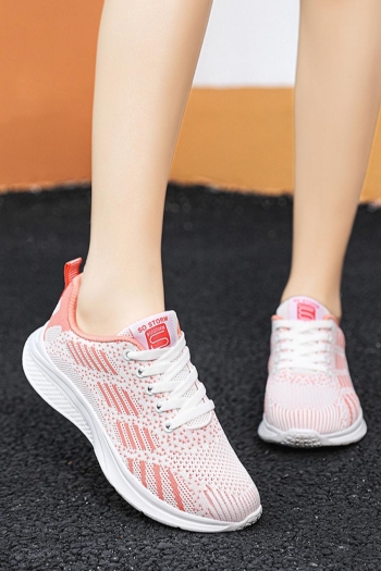 stylish 5 colors lace-up fly woven mesh breathable sneakers