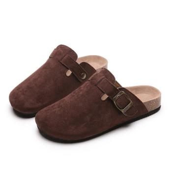 stylish 4 colors simple suede slippers