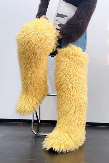 stylish faux wool 11 colors high-tube over knee warm snow boots