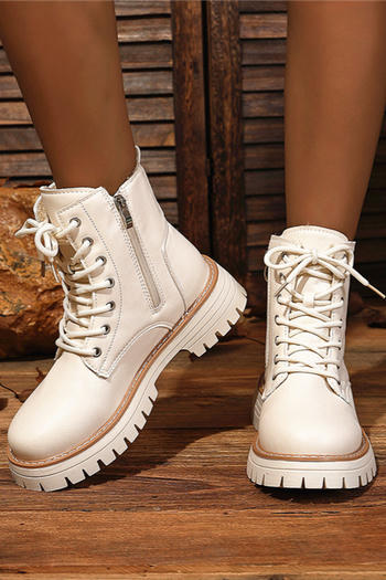 stylish pu leather with velvet lined thick bottom strappy boots