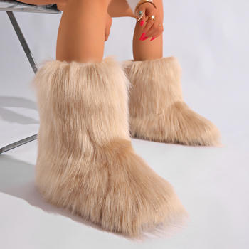 Winter new 8 colors solid color plush boots