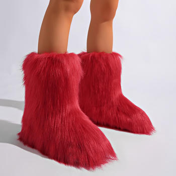 Winter new 8 colors solid color plush boots