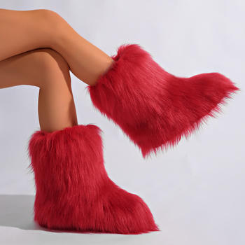 Winter new 8 colors solid color plush boots