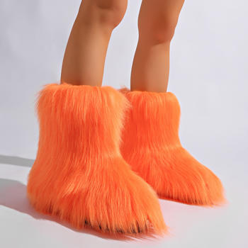 Winter new 8 colors solid color plush boots