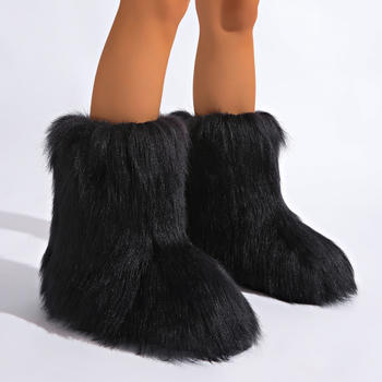 Winter new 8 colors solid color plush boots