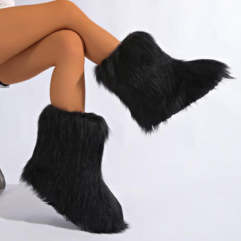 Winter new 8 colors solid color plush boots