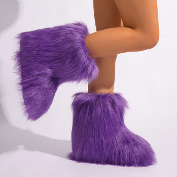 Winter new 8 colors solid color plush boots