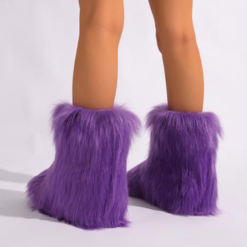 Winter new 8 colors solid color plush boots