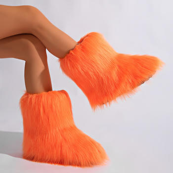 Winter new 8 colors solid color plush boots