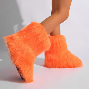 Winter new 8 colors solid color plush boots