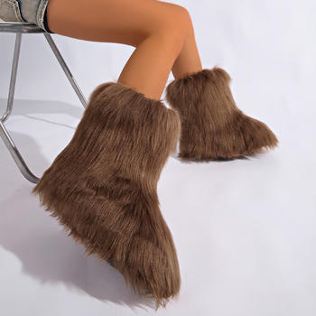 Winter new 8 colors solid color plush boots