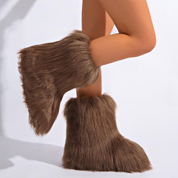 Winter new 8 colors solid color plush boots