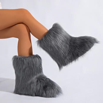 Winter new 6 colors solid color plush boots