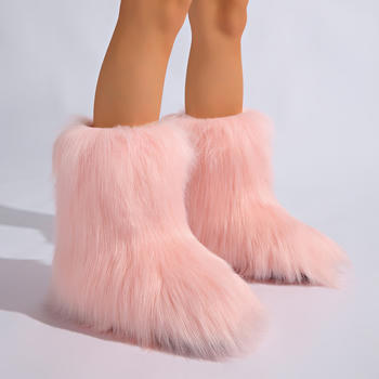 Winter new 6 colors solid color plush boots