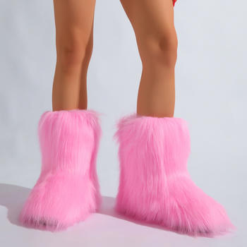 Winter new 6 colors solid color plush boots