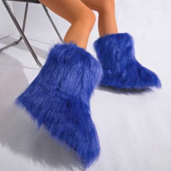 Winter new 6 colors solid color plush boots