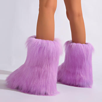Winter new 6 colors solid color plush boots