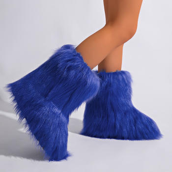 Winter new 6 colors solid color plush boots