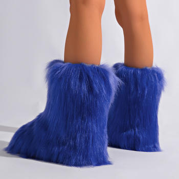 Winter new 6 colors solid color plush boots