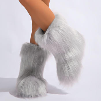 Winter new 6 colors solid color plush boots