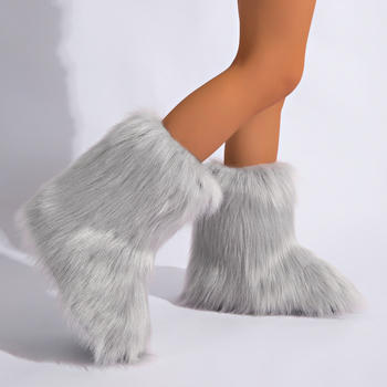 Winter new 6 colors solid color plush boots