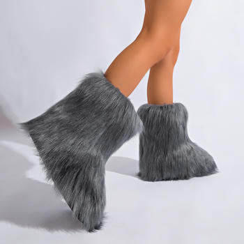 Winter new 6 colors solid color plush boots