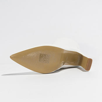 Chic pu leather 3 colors pointed toe chunky high-heel boots