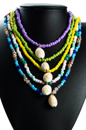 1 pc shell beaded design new fashionable 3 colors necklace