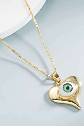 1 pc Heart design eye vintage fashionable necklace