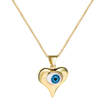 1 pc Heart design eye vintage fashionable necklace