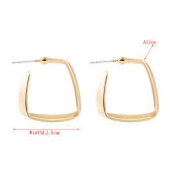 1 pair Solid color fashionable simple earrings