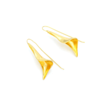 1 pair New style leaf-shape metallic simple fashionable earrings