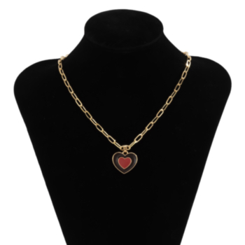 1 pc Heart shape new style simple vintage stylish necklace