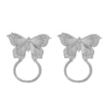 1 pair New style metallic butterfly shape simple stylish earrings